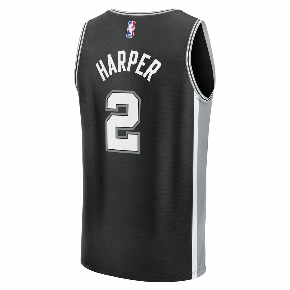 Dylan Harper San Antonio Spurs 2025 NBA Draft First Round Pick Fast Break Replica Jersey - Icon Edition - Black sale