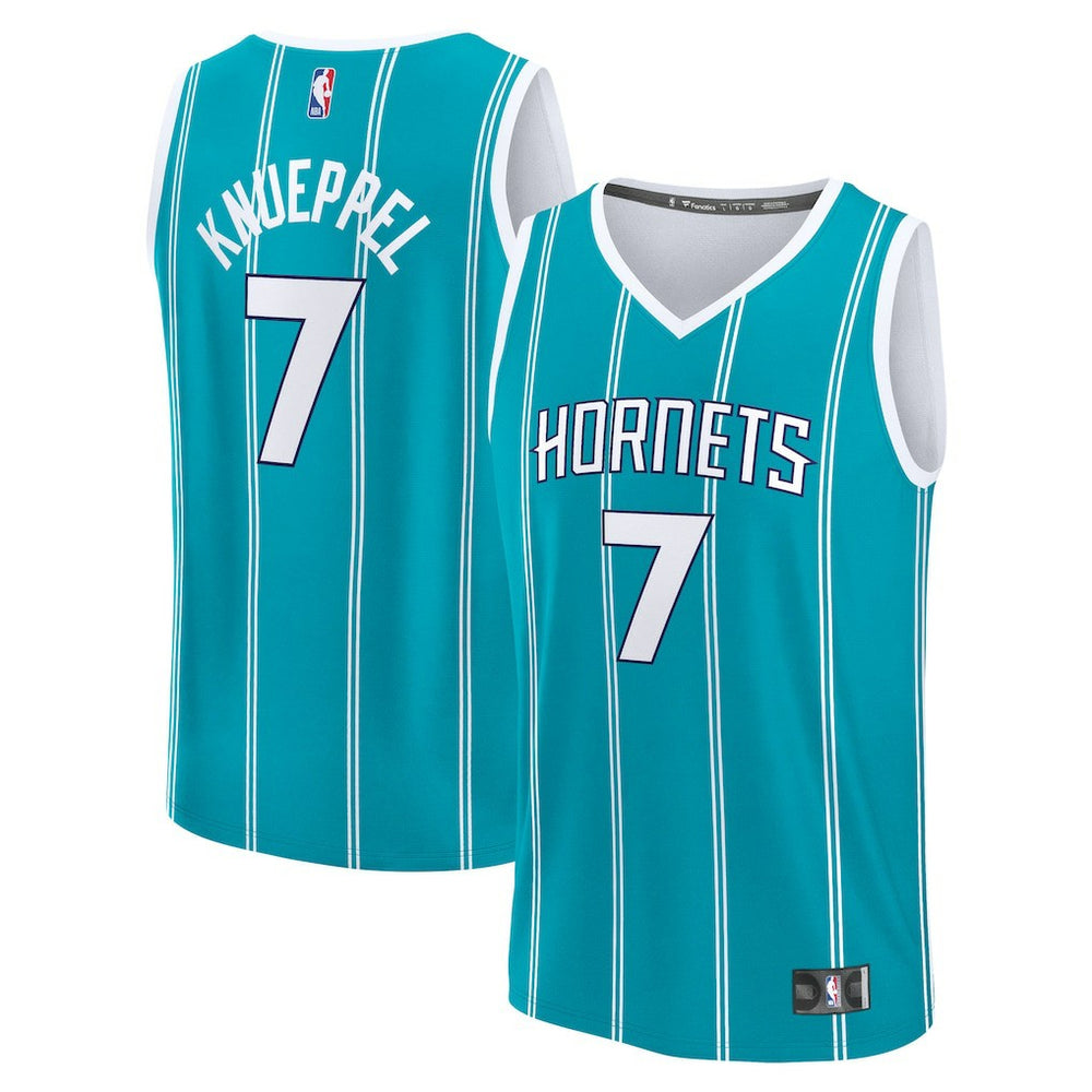 Kon Knueppel Charlotte Hornets 2025 NBA Draft First Round Pick Fast Break Replica Jersey - Icon Edition - Teal for sale