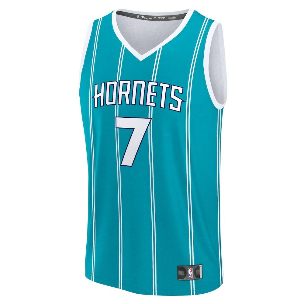Kon Knueppel Charlotte Hornets 2025 NBA Draft First Round Pick Fast Break Replica Jersey - Icon Edition - Teal for sale