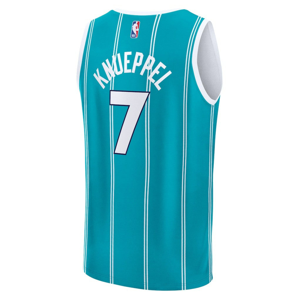 Kon Knueppel Charlotte Hornets 2025 NBA Draft First Round Pick Fast Break Replica Jersey - Icon Edition - Teal for sale