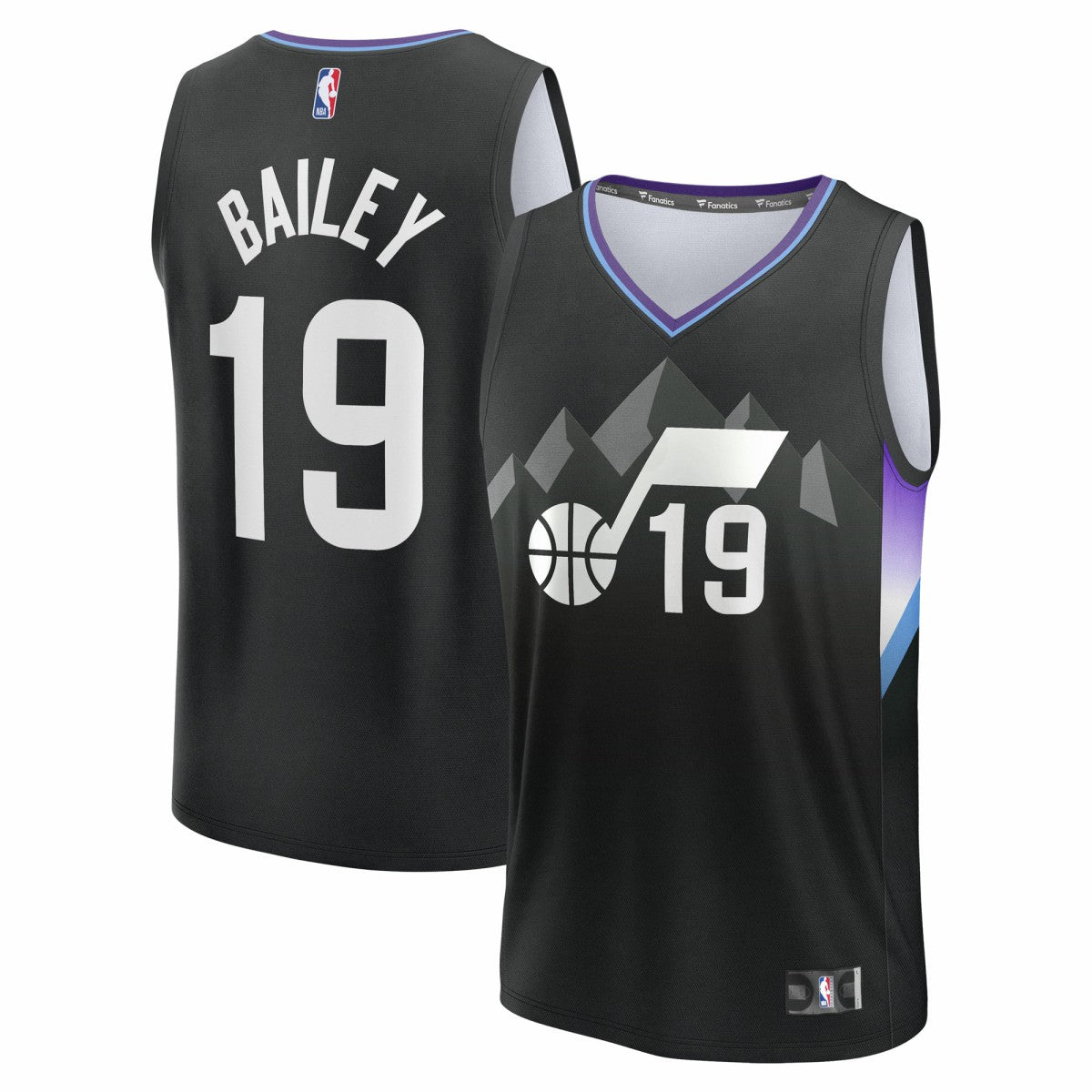 Ace Bailey Utah Jazz 2025 NBA Draft First Round Pick Fast Break Replica Jersey - Statement Edition - Black for sale