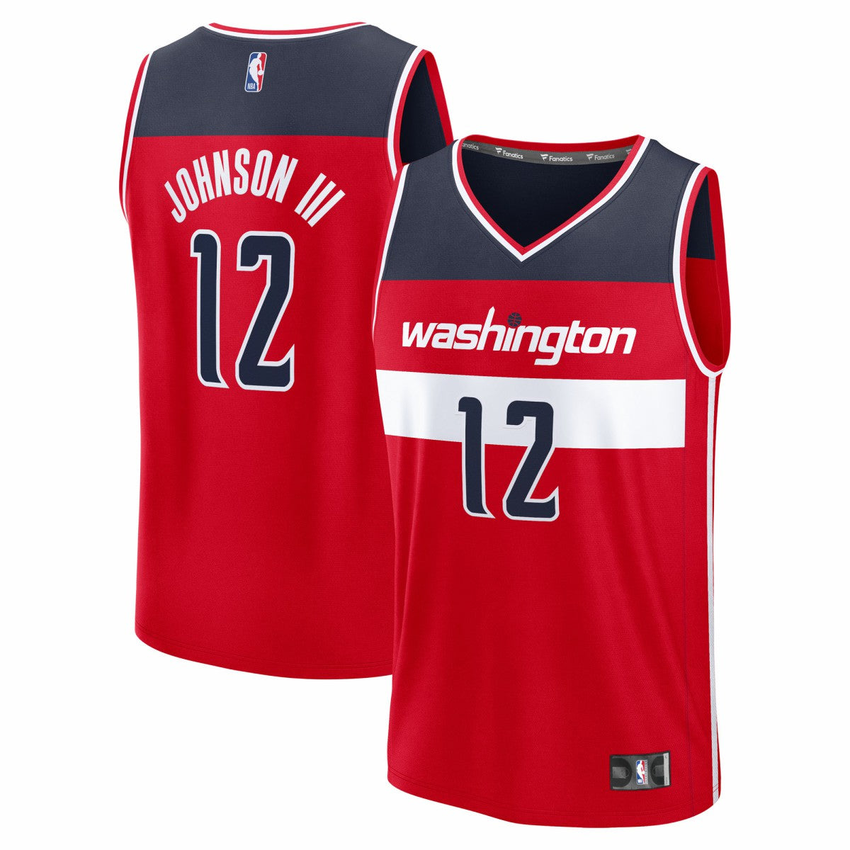 Tre Johnson III Washington Wizards 2025 NBA Draft First Round Pick Fast Break Replica Jersey - Icon Edition - Red shop