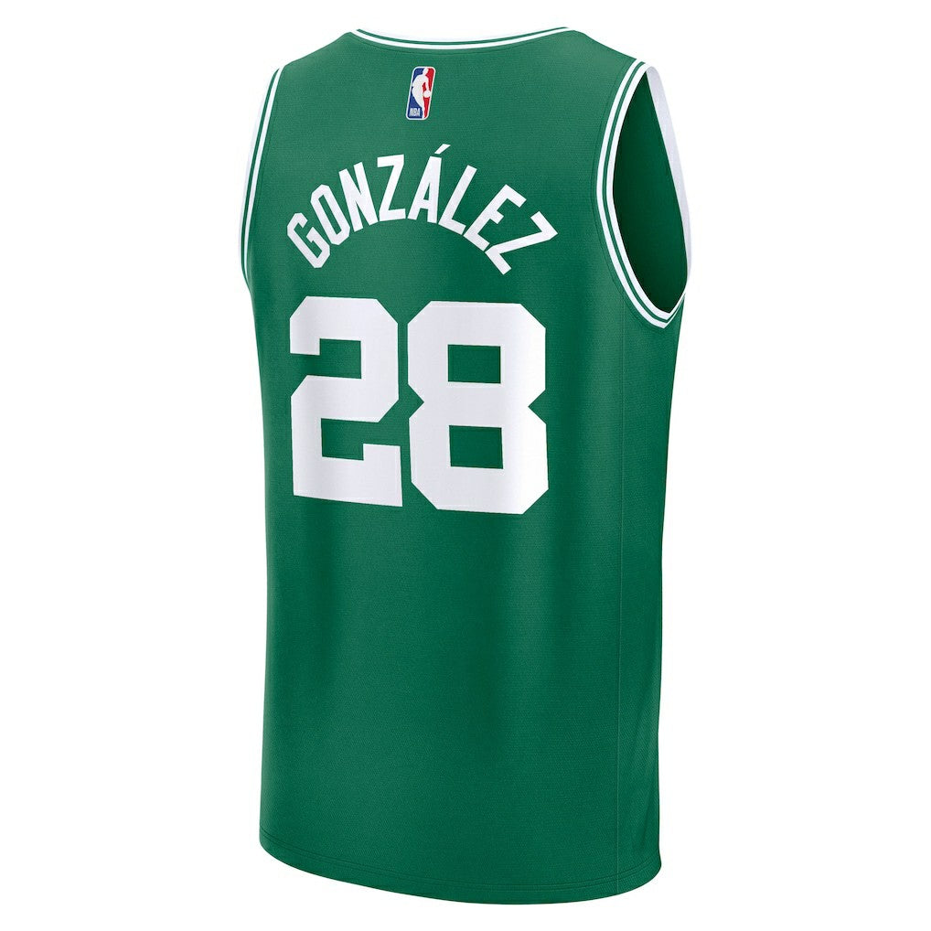 Hugo Gonzalez Boston Celtics Youth 2025 NBA Draft First Round Pick Fast Break Replica Jersey - Icon Edition - Kelly Green on sale