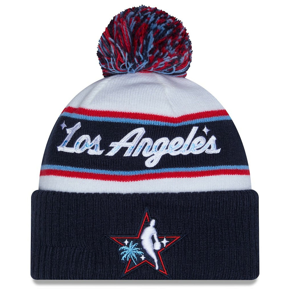 2026 NBA All-Star Game Cuffed Knit Hat with Pom - White/Navy sale