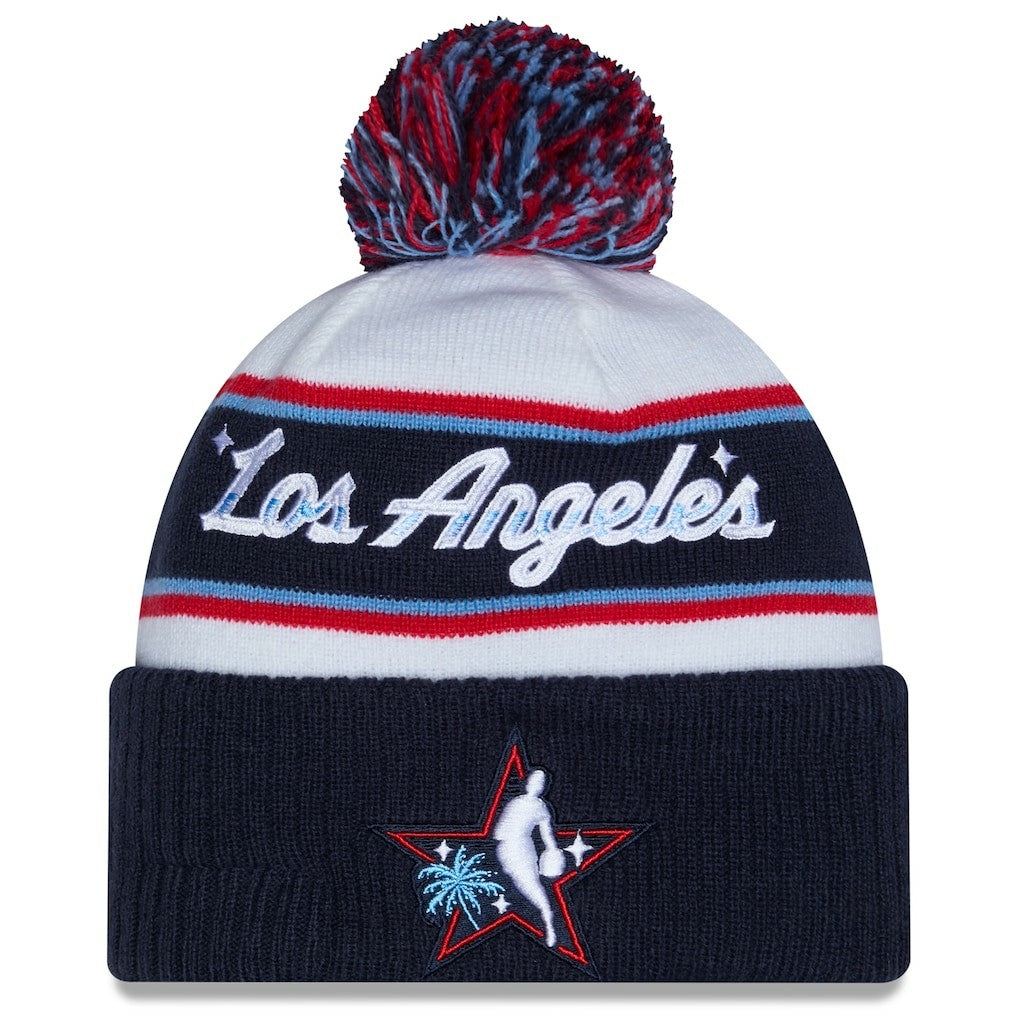 2026 NBA All-Star Game Cuffed Knit Hat with Pom - White/Navy sale