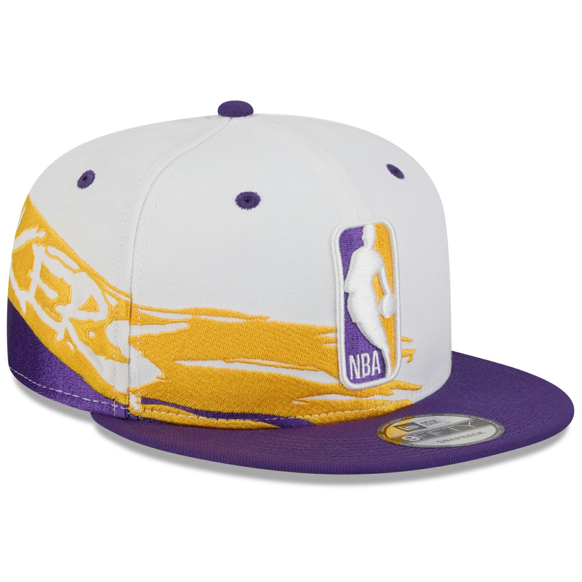 Los Angeles Lakers 2026 NBA All-Star Game Brushstroke 9FIFTY Snapback Hat - White/Purple cheap