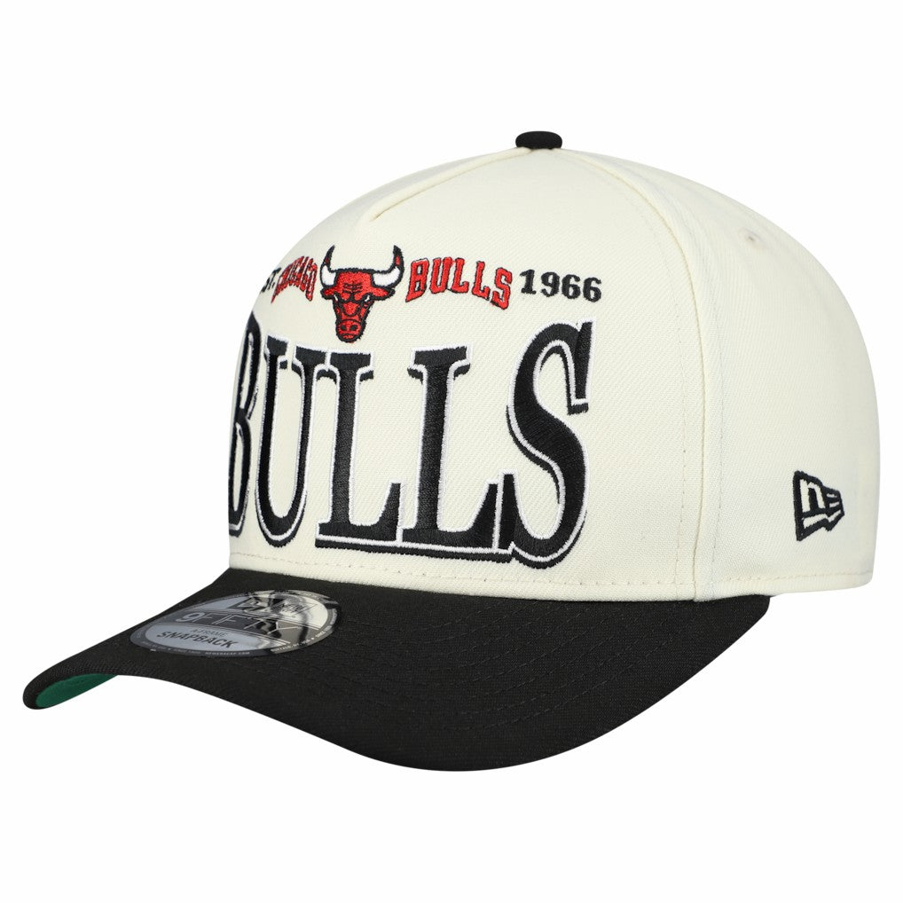 Chicago Bulls Stretched 2-Tone A-Frame 9FIFTY Adjustable Hat - Cream/Black online