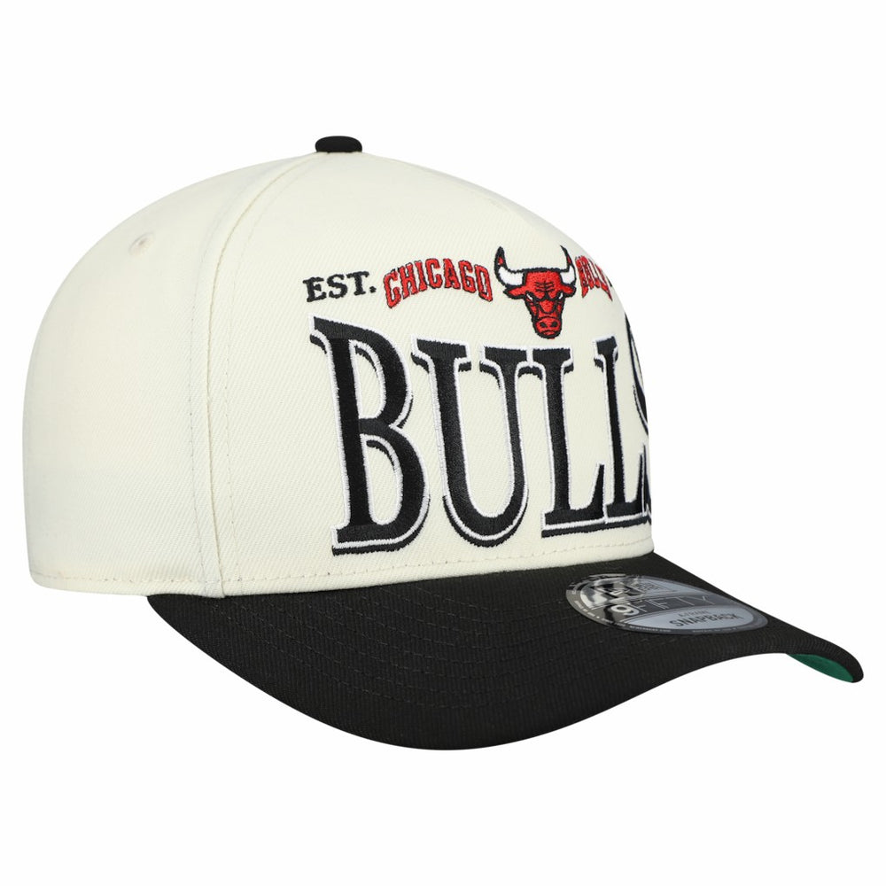 Chicago Bulls Stretched 2-Tone A-Frame 9FIFTY Adjustable Hat - Cream/Black online