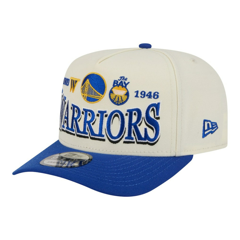 Golden State Warriors Stretched 2-Tone A-Frame 9FIFTY Adjustable Hat sale - Cream/Royal outlet