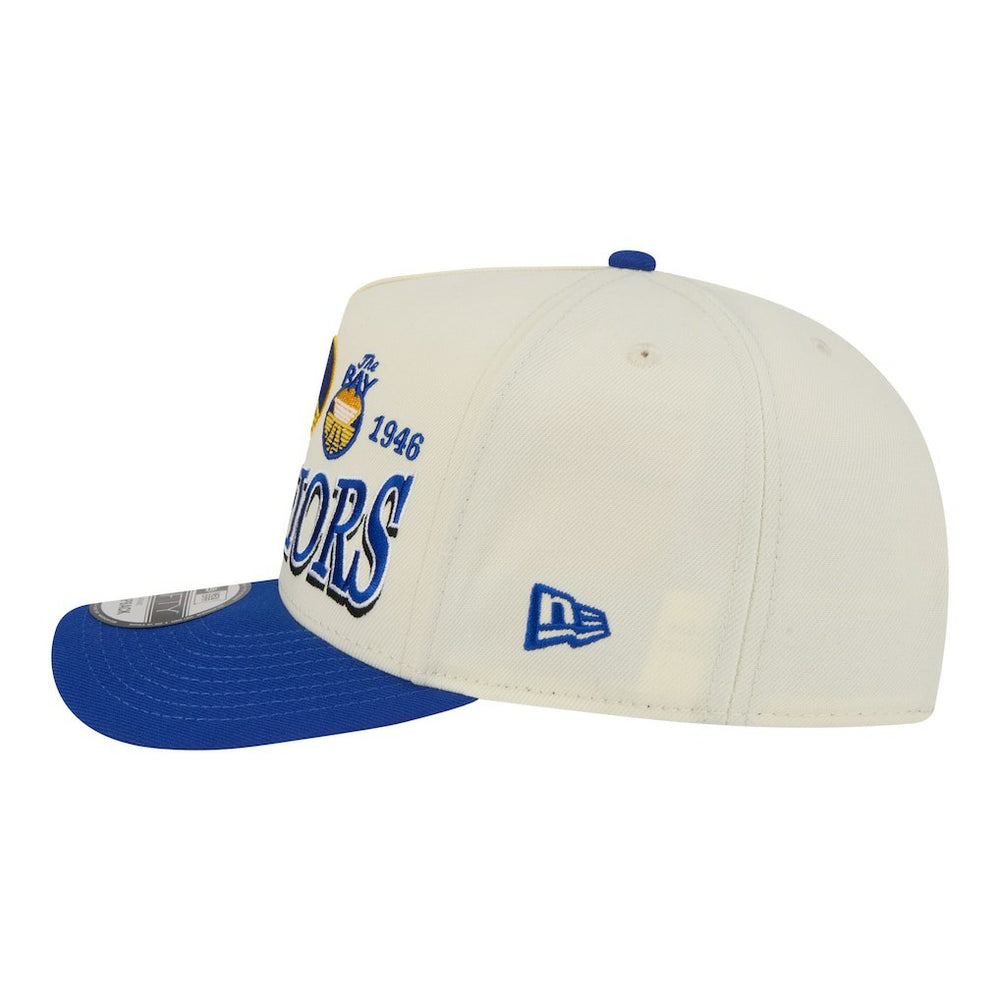 Golden State Warriors Stretched 2-Tone A-Frame 9FIFTY Adjustable Hat sale - Cream/Royal outlet