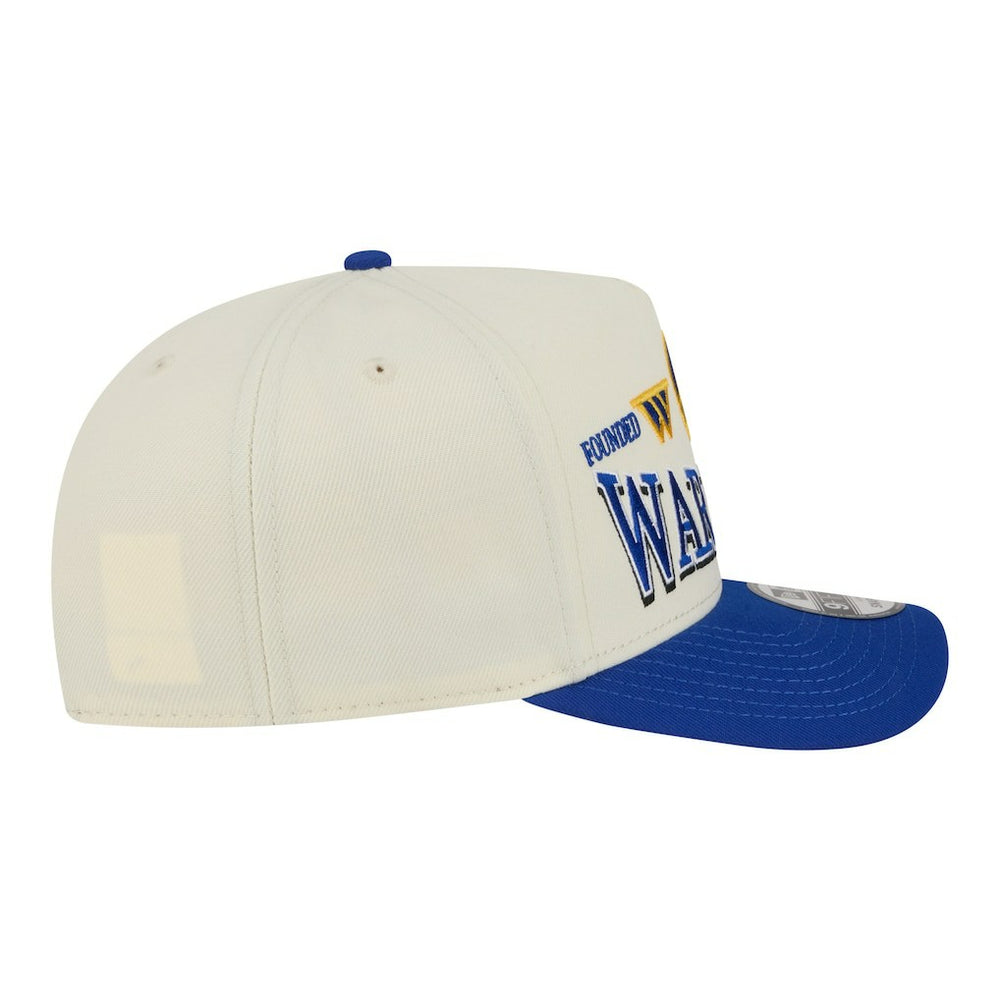 Golden State Warriors Stretched 2-Tone A-Frame 9FIFTY Adjustable Hat sale - Cream/Royal outlet