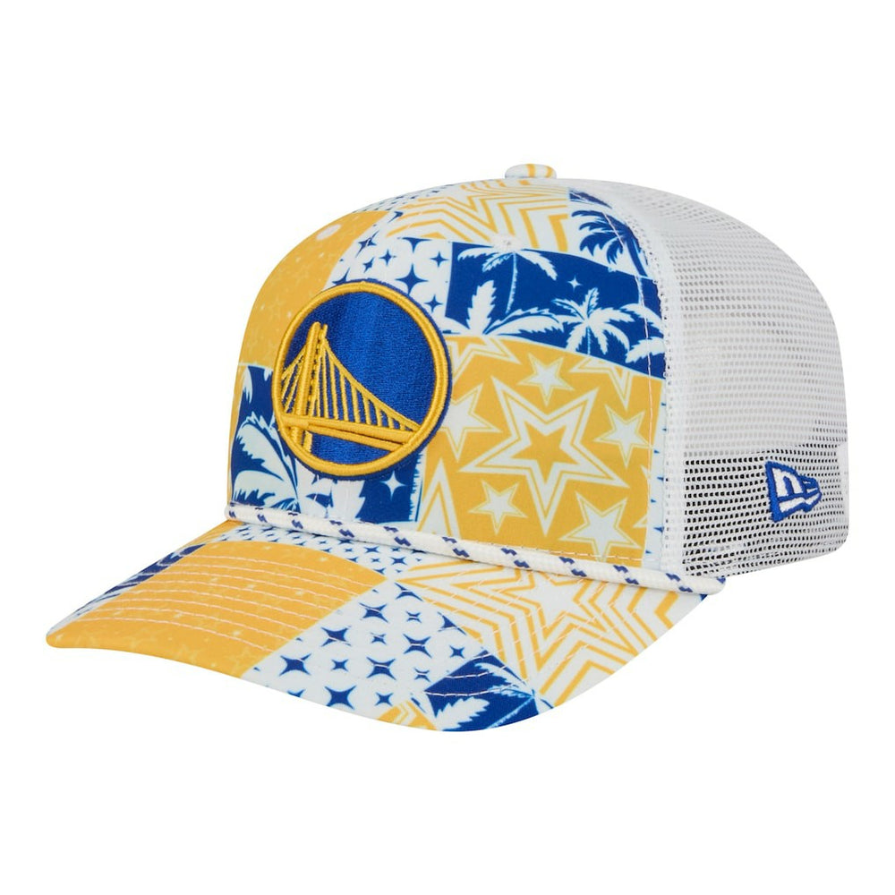 Golden State Warriors Fan Pack Tropical Pattern 9SEVENTY Adjustable Hat sale - White cheap