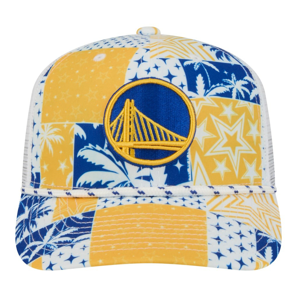 Golden State Warriors Fan Pack Tropical Pattern 9SEVENTY Adjustable Hat sale - White cheap