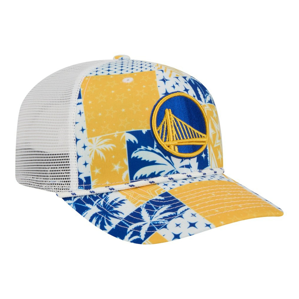 Golden State Warriors Fan Pack Tropical Pattern 9SEVENTY Adjustable Hat sale - White cheap