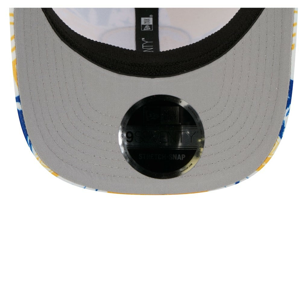 Golden State Warriors Fan Pack Tropical Pattern 9SEVENTY Adjustable Hat sale - White cheap