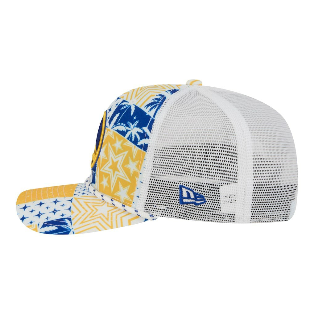 Golden State Warriors Fan Pack Tropical Pattern 9SEVENTY Adjustable Hat sale - White cheap