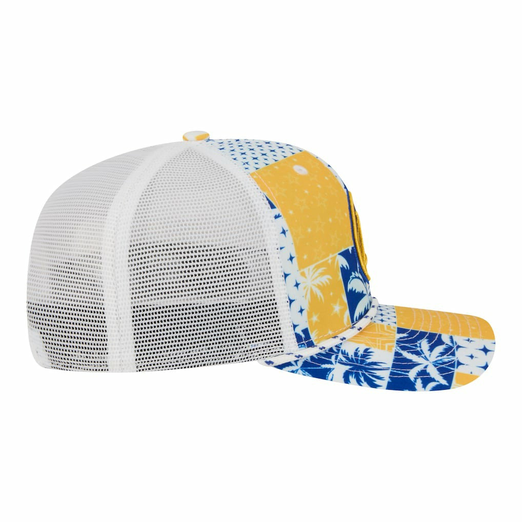 Golden State Warriors Fan Pack Tropical Pattern 9SEVENTY Adjustable Hat sale - White cheap