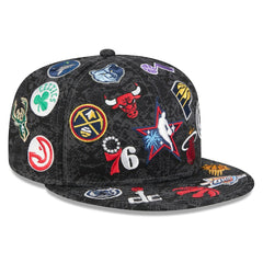 2026 NBA All-Star Game Allover Logos 59FIFTY Fitted Hat - Black on sale