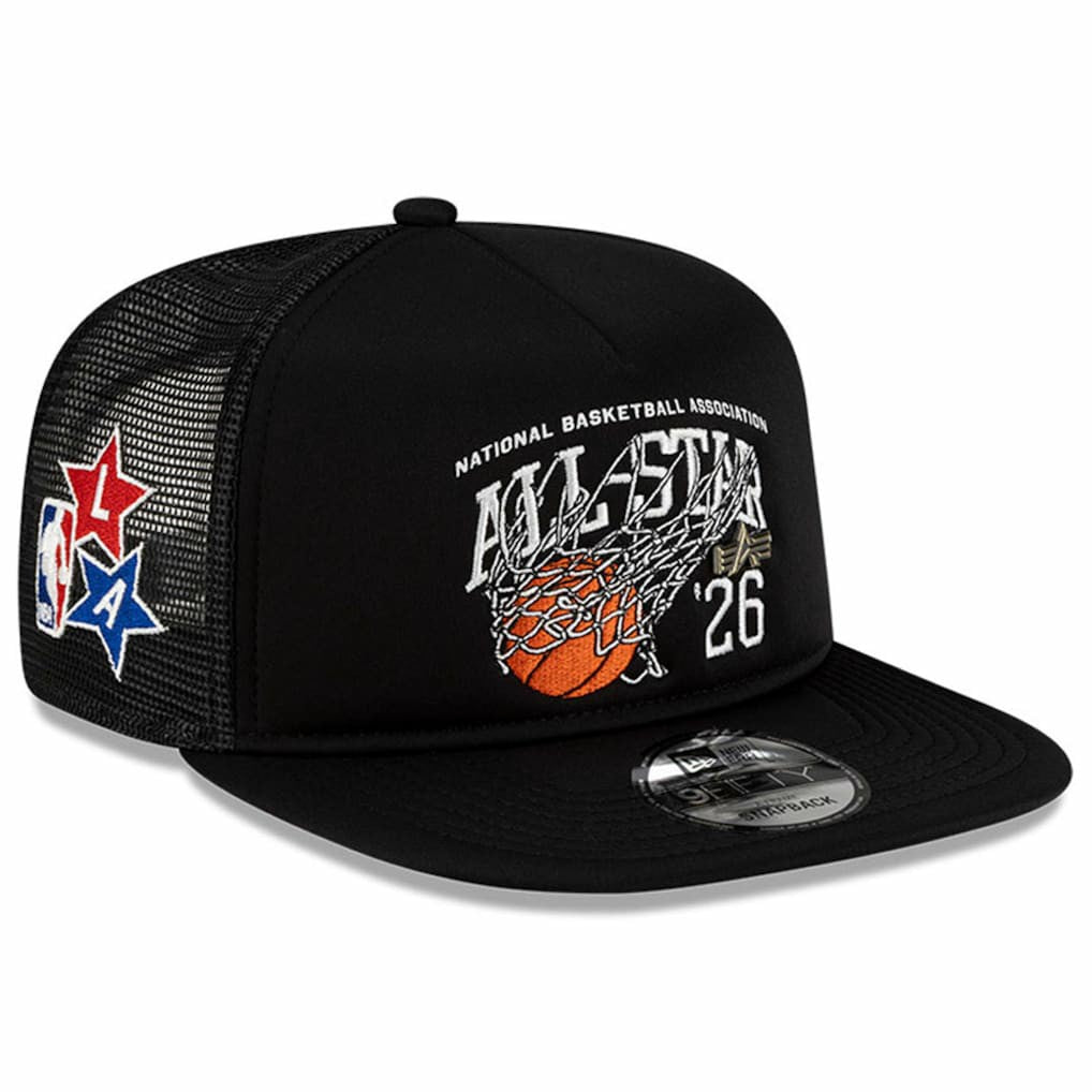 2026 NBA All-Star Game x Alpha Industries 9FIFTY Snapback Trucker Hat - Black shop