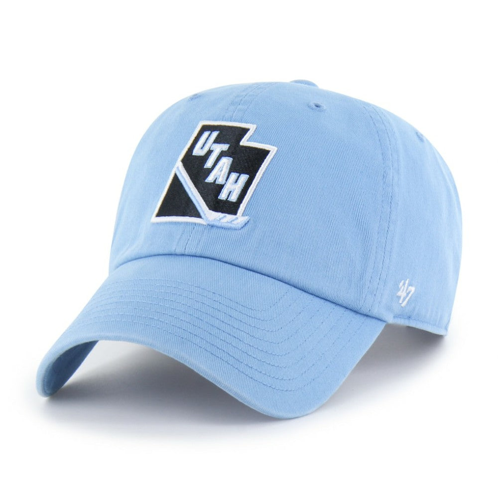 Utah Mammoth '47 Alternate Logo Clean Up Adjustable Hat - Light Blue Hats
