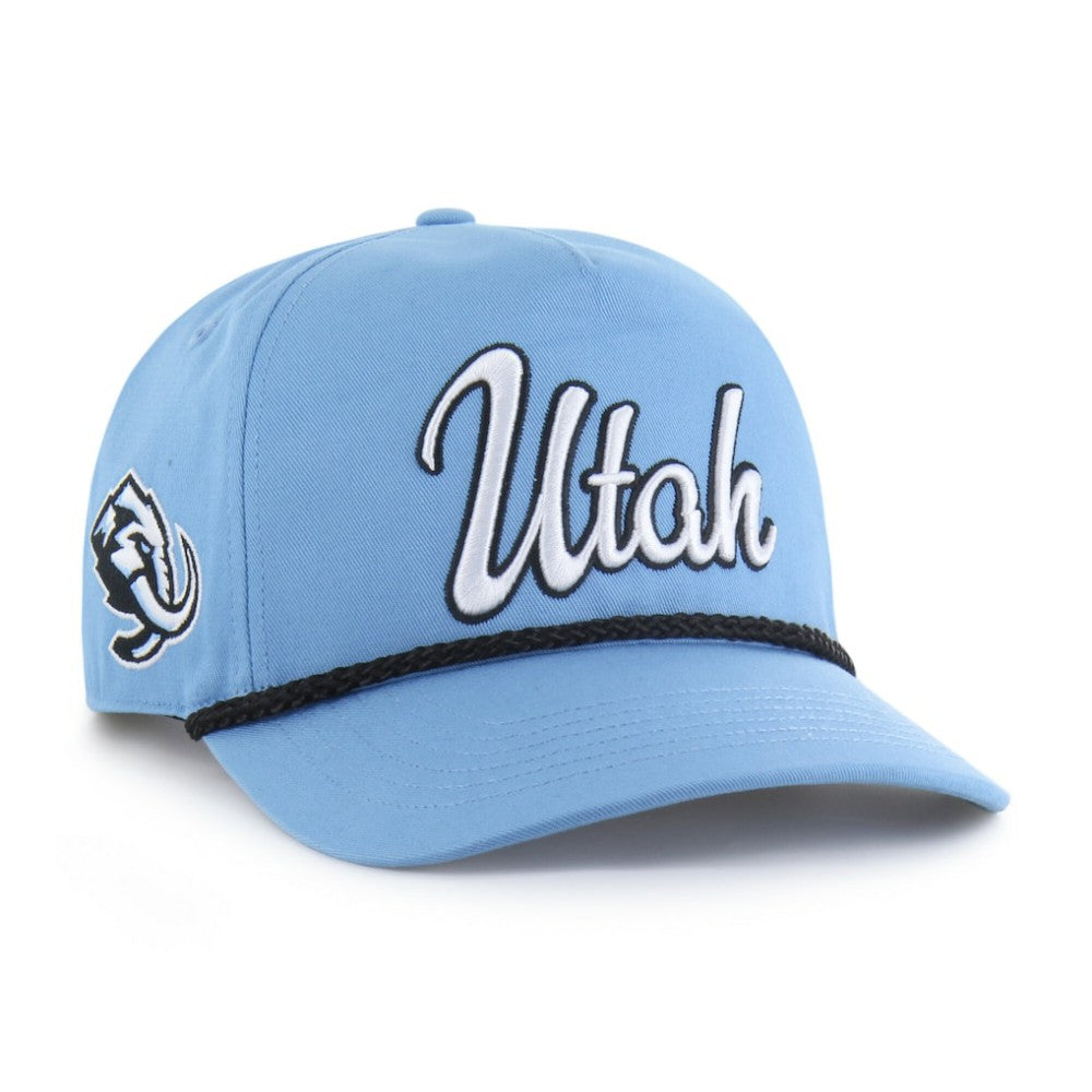 Utah Mammoth '47 Overhand Logo Side Patch Adjustable Hitch Hat - Light Blue Hats