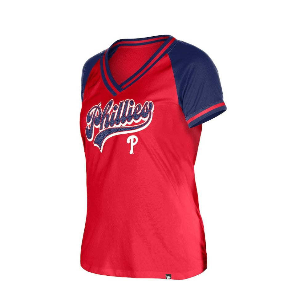 Philadelphia Phillies Women's Gameday V-Neck T-Shirt Red