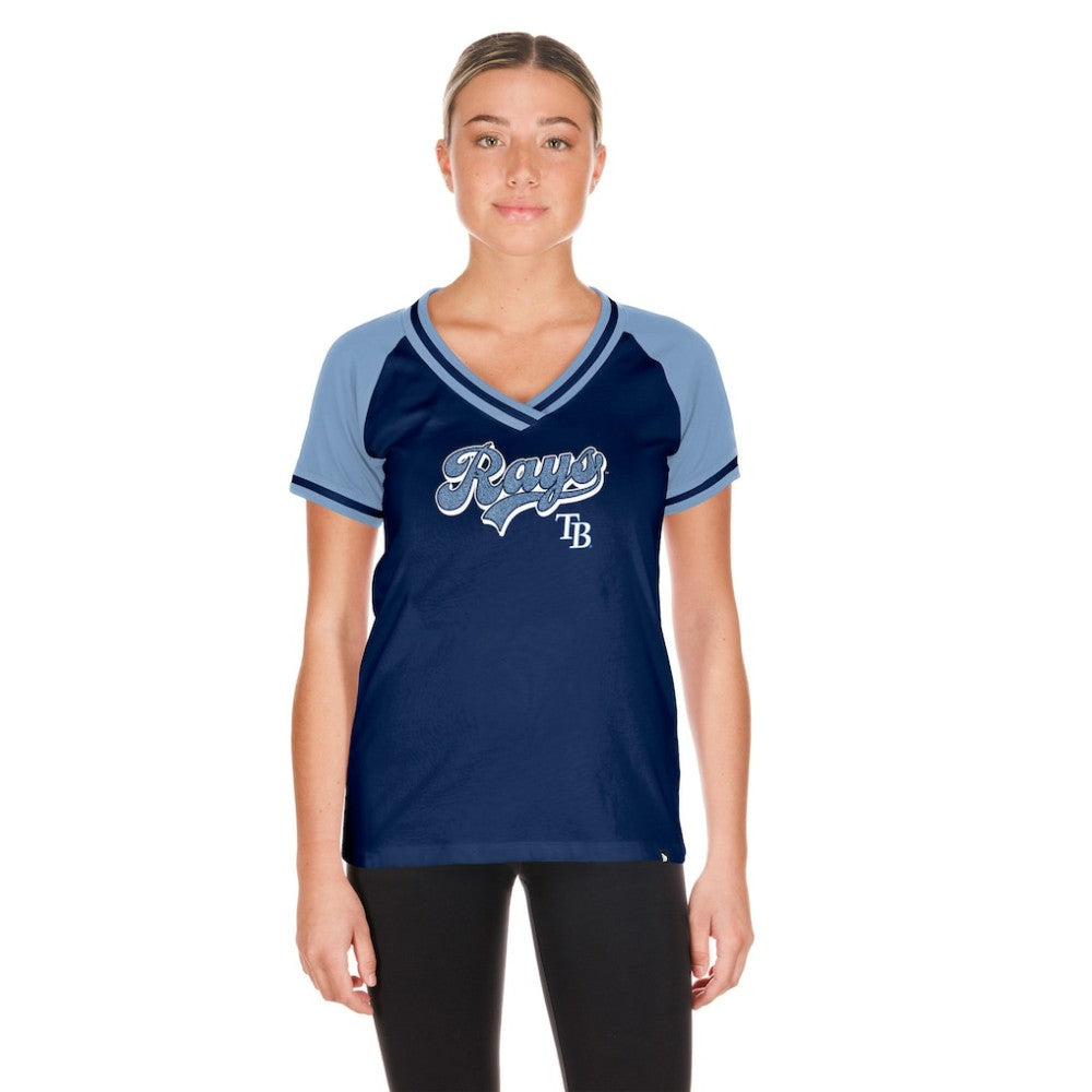Tampa Bay Rays Women's Gameday V-Neck T-Shirt Navy