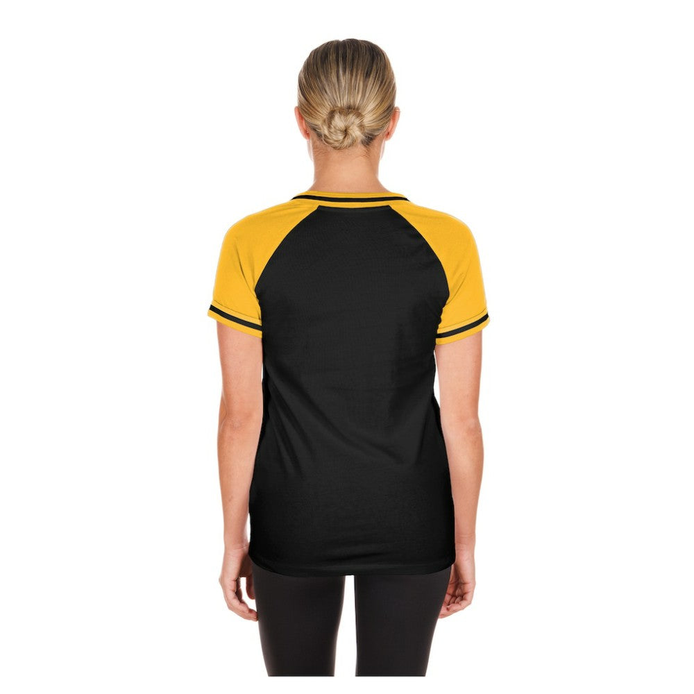 Pittsburgh Pirates Women's Gameday V-Neck T-Shirt Black