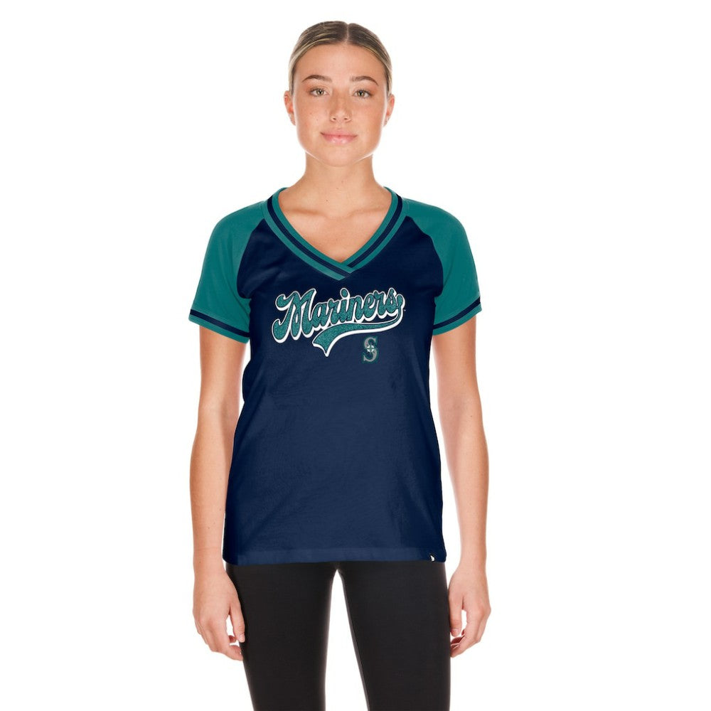 Seattle Mariners Women's Gameday V-Neck T-Shirt Navy