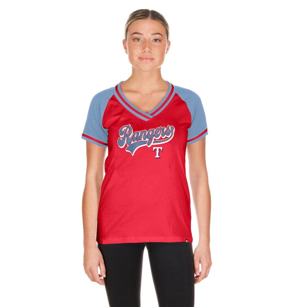 Texas Rangers Women's Gameday V-Neck T-Shirt Red