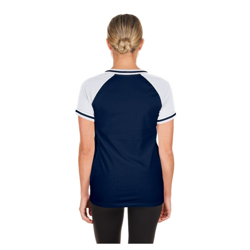 Chicago Cubs Women's Gameday V-Neck T-Shirt Navy