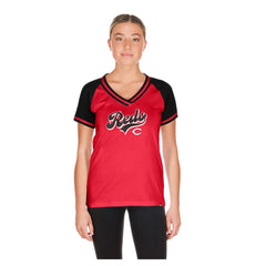 Cincinnati Reds Women's Gameday V-Neck T-Shirt Red