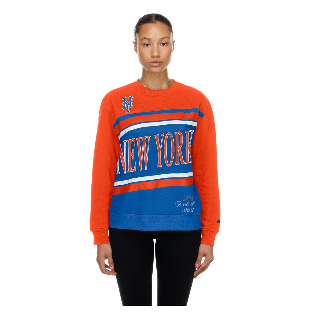 New York Mets Women's Gameday Fleece Sweatshirt Royal/Orange