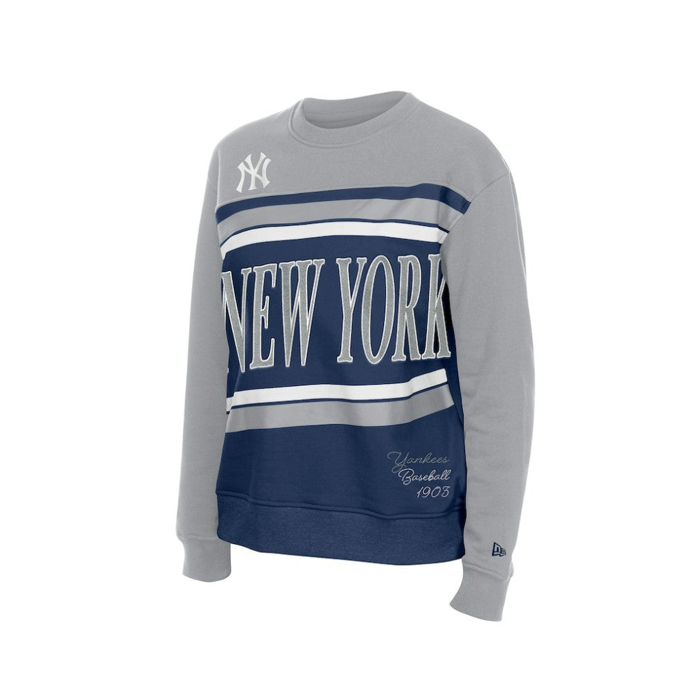 New York Yankees Women's Gameday Fleece Sweatshirt Navy/Gray