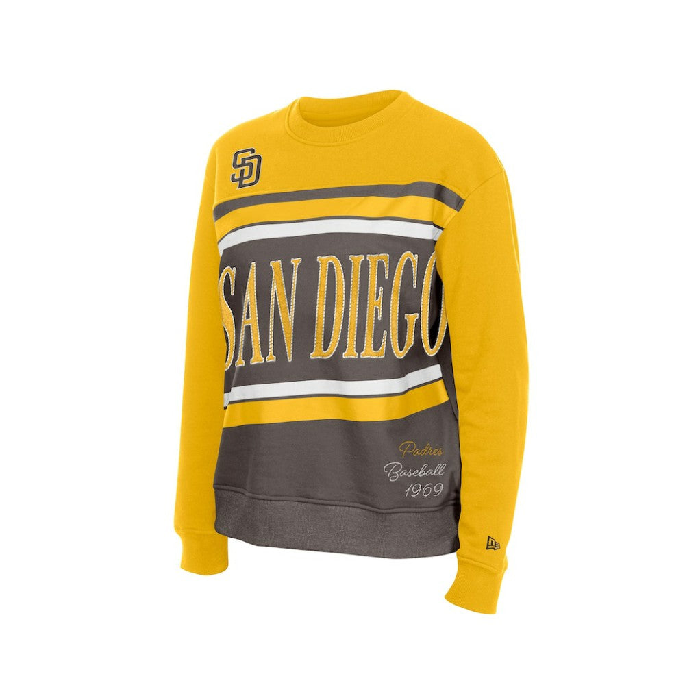 San Diego Padres Women's Gameday Fleece Sweatshirt Brown/Gold