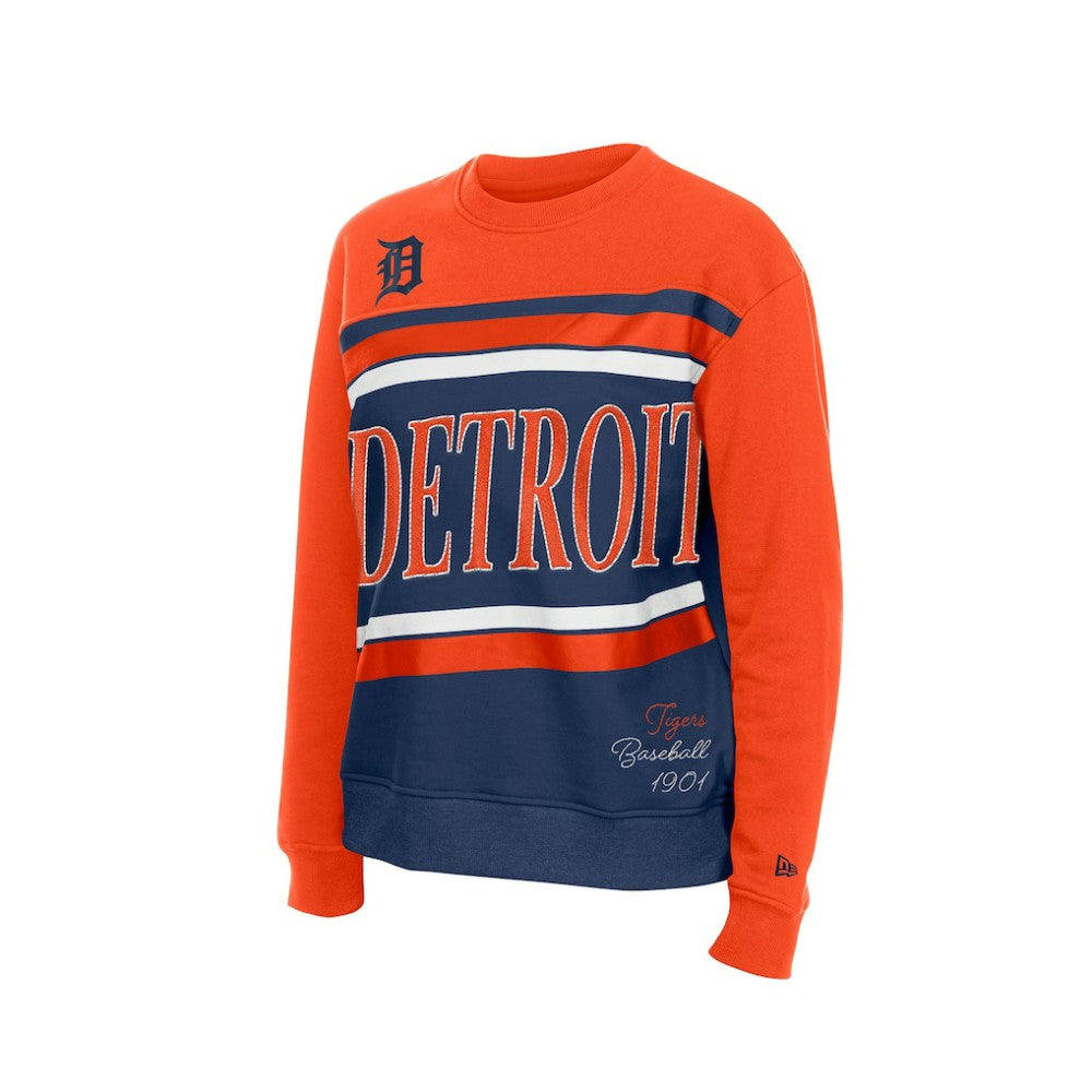 Detroit Tigers Women's Gameday Fleece Sweatshirt Navy/Orange