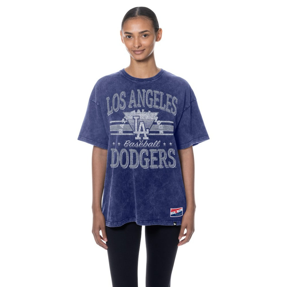 Los Angeles Dodgers Women's Oversized Boyfriend T-Shirt Blue