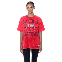 St. Louis Cardinals Women's Oversized Boyfriend T-Shirt Red