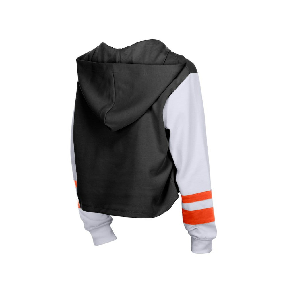 San Francisco Giants Women's Boxy Lace-Up Hoodie Black