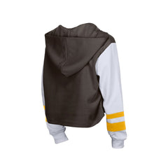 San Diego Padres Women's Boxy Lace-Up Hoodie Brown