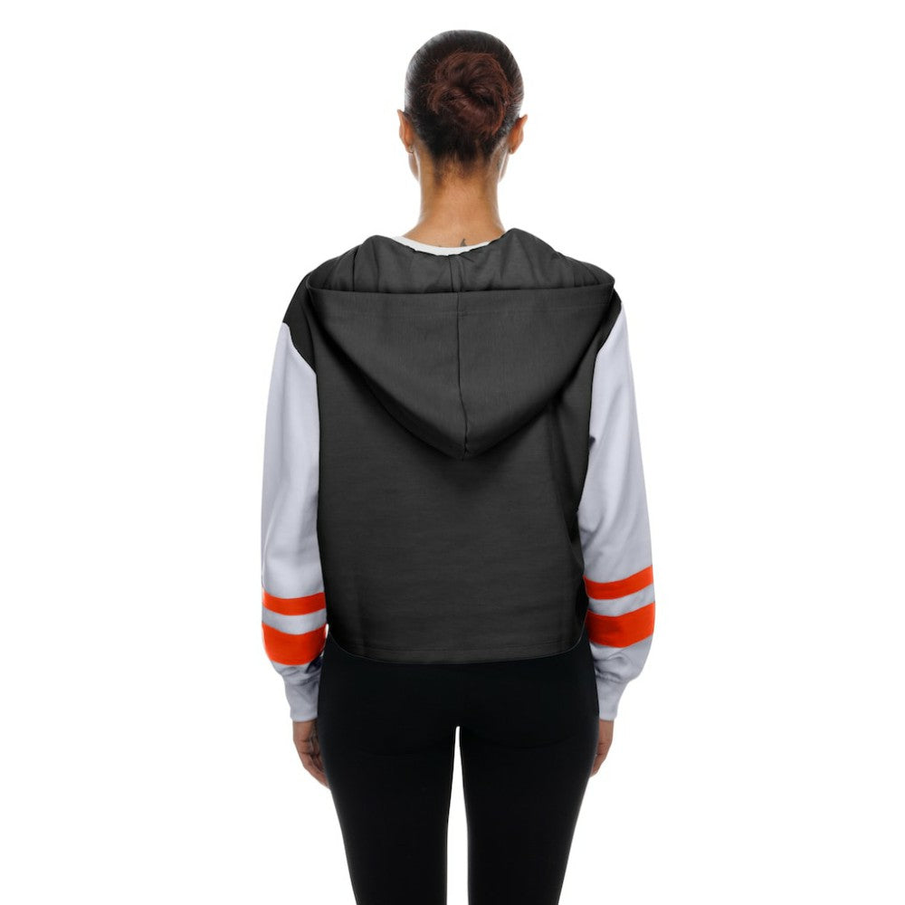 Baltimore Orioles Women's Boxy Lace-Up Hoodie Black