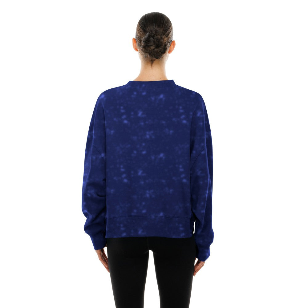 Los Angeles Dodgers Women's Throwback Oversized Boxy Sweatshirt Royal