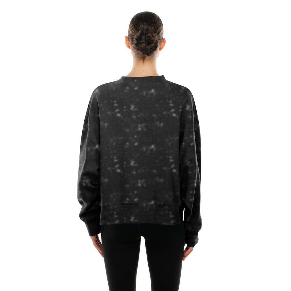 Pittsburgh Pirates Women's Throwback Oversized Boxy Sweatshirt Black