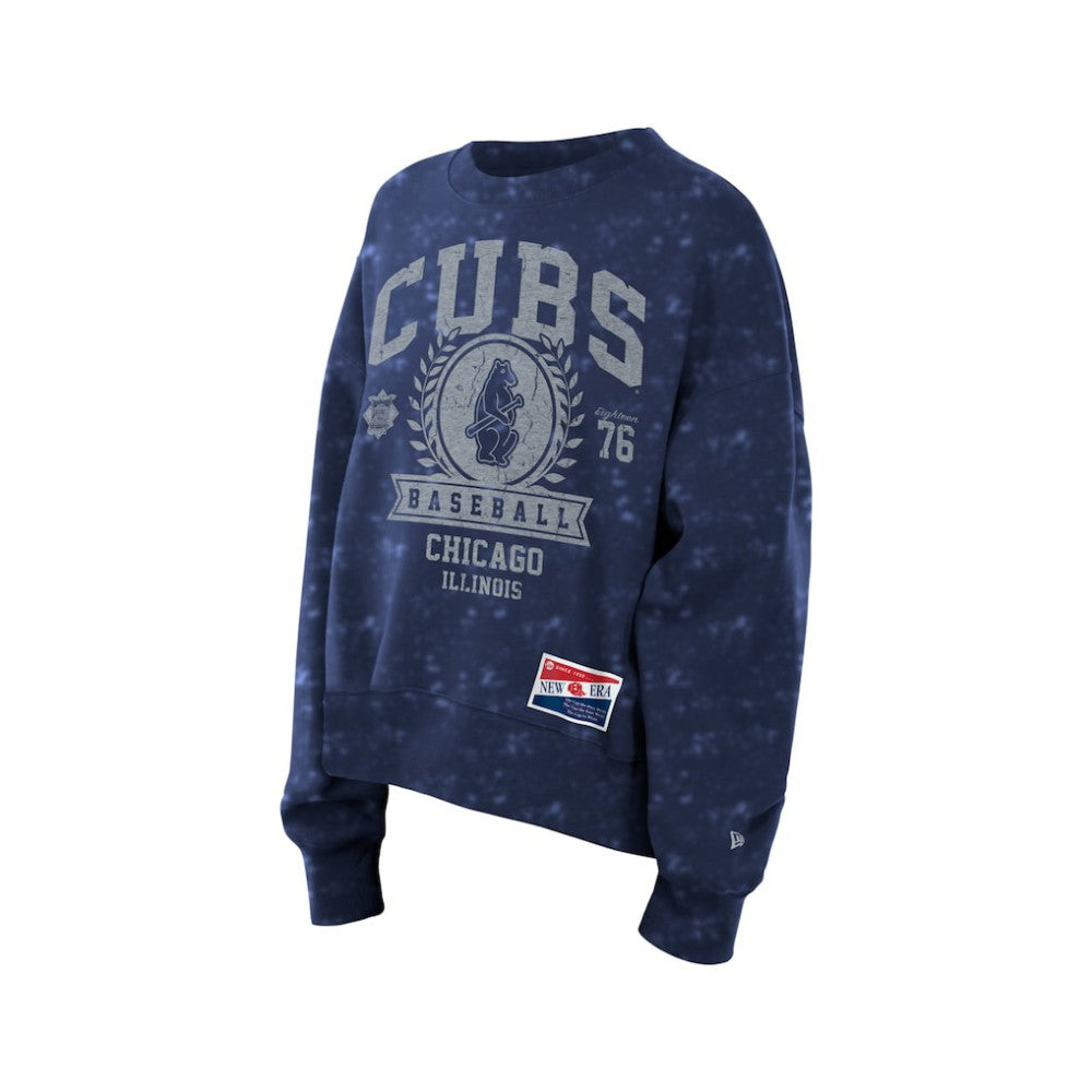 Chicago Cubs Women's Throwback Oversized Boxy Sweatshirt Royal