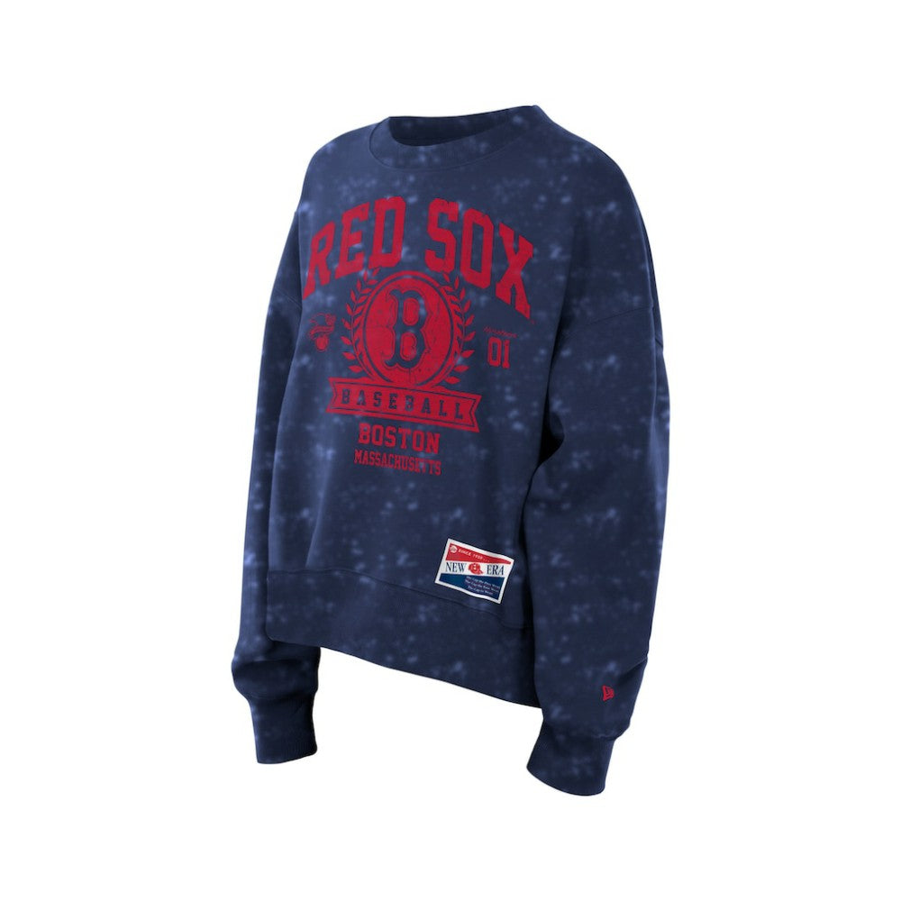 Boston Red Sox Women's Throwback Oversized Boxy Sweatshirt Navy