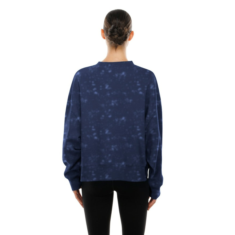 Houston Astros Women's Throwback Oversized Boxy Sweatshirt Navy