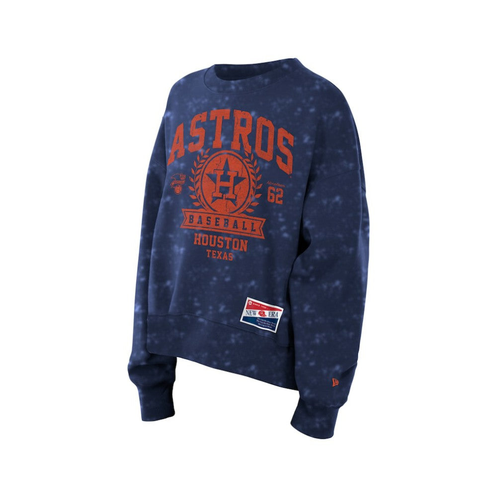 Houston Astros Women's Throwback Oversized Boxy Sweatshirt Navy