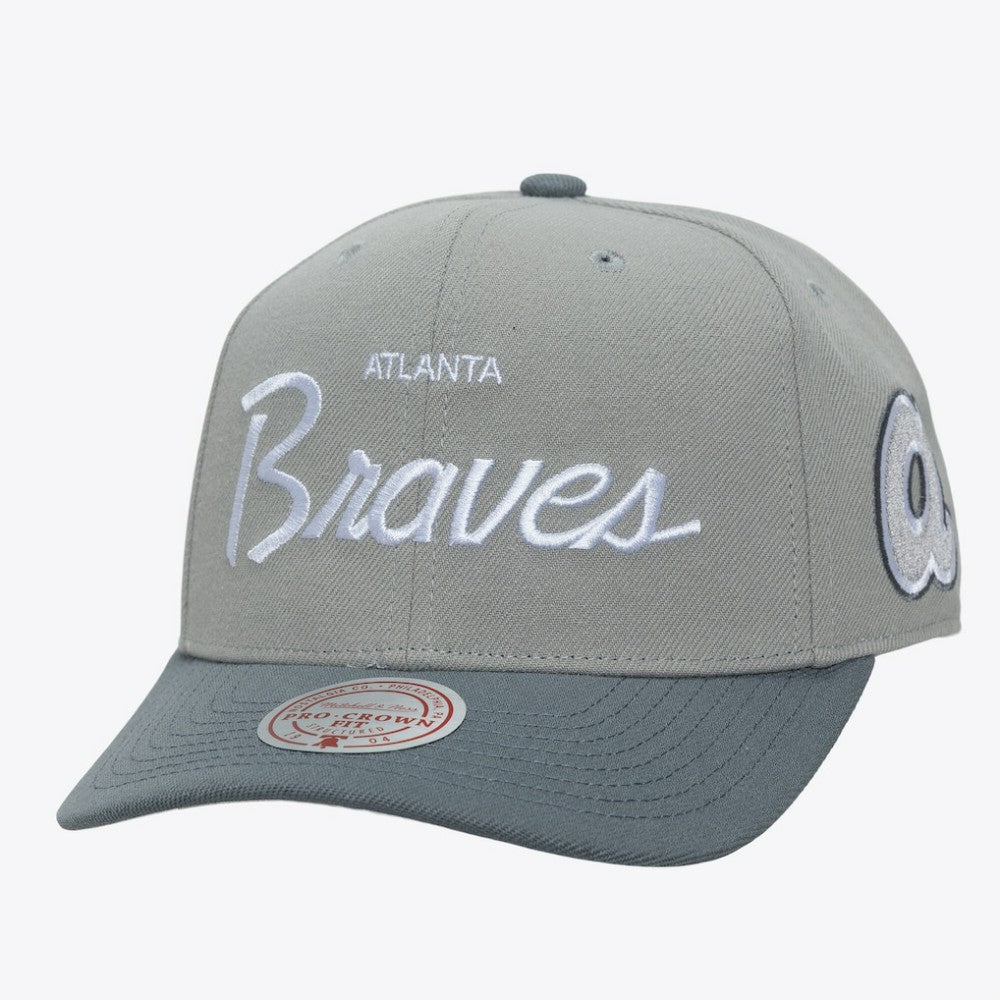 Atlanta Braves Cooperstown Thunderstorm Head Coach Pro-Crown Adjustable Hat Gray