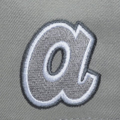 Atlanta Braves Cooperstown Thunderstorm Head Coach Pro-Crown Adjustable Hat Gray