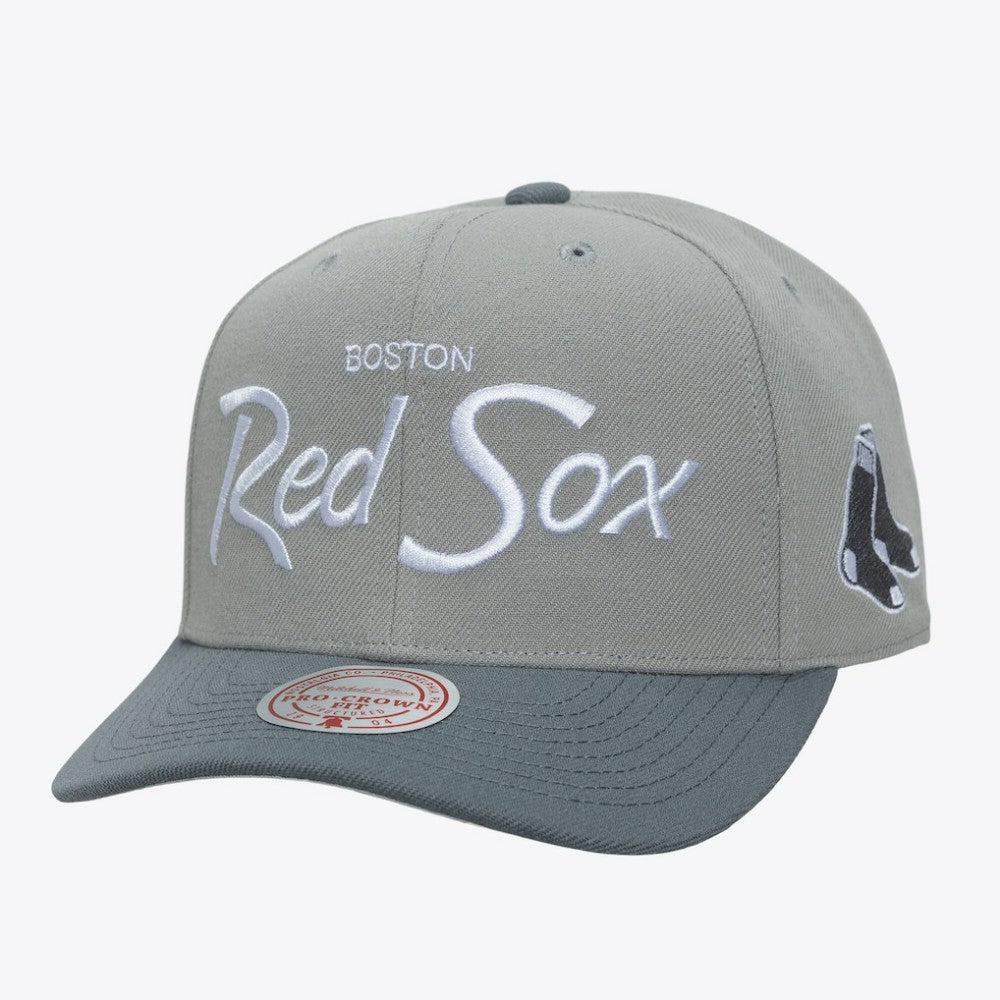 Boston Red Sox Thunderstorm Head Coach Pro-Crown Adjustable Hat Gray